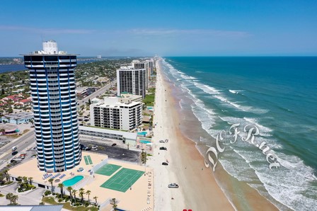 Peck Plaza From the Air Showing Pool Deck and Ocean Deck